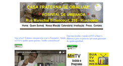 Desktop Screenshot of casafraternadeobaluae.com.br