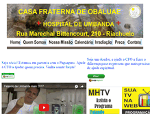 Tablet Screenshot of casafraternadeobaluae.com.br